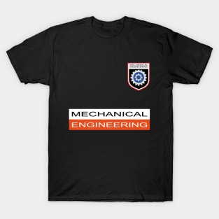 Mechanical engineering logo mechanic engineer text T-Shirt